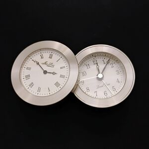 Jean Louis Solid Brass Elegant Travel Mini Desk Clock 2 Tier Edition